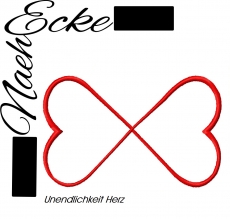 Stickdatei Unendlichkeit Herz Infinity 10x10