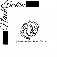 Stickdatei Sternzeichen Serie 1 Fische 10x10