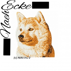 Stickdatei Akita Inu Nr. 2 13x18 PHOTOstitch