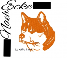 Stickdatei Akita Inu Nr. 1 10x10