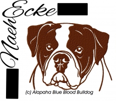 Stickdatei alapaha blue blood bulldog Nr. 1 13x18