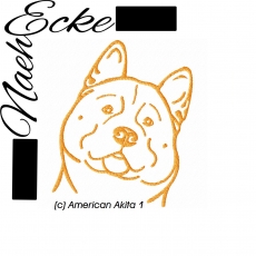 Stickdatei American Akita Nr. 1 13x18