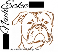 Stickdatei American Bulldog Nr. 1 13x18