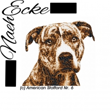 Stickdatei American Staffordshire Terrier Nr. 6 13x18 PHOTOstitch