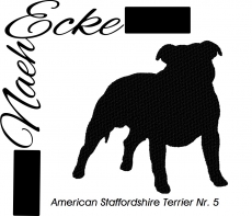 Stickdatei American Staffordshire Terrier Nr. 5 10x10