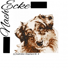 Stickdatei Australian Shepherd Nr. 8 10x10 PHOTOstitch