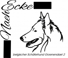 Stickdatei Belgischer Schäferhund Groenendael 2 13x18