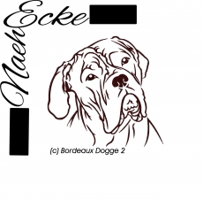 Stickdatei Bordeaux Dogge 2 20x30