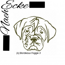 Stickdatei Bordeaux Dogge 3 Welpe 10x10