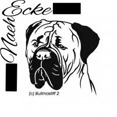 Stickdatei Bullmastiff 2 20x30