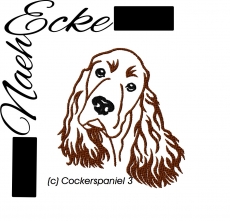 Stickdatei Cockerspaniel 3 10x10