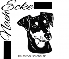 Stickdatei Deutscher Pinscher Nr. 1 10x10 <br />