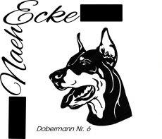 Stickdatei Dobermann Nr. 6 10x10 <br />