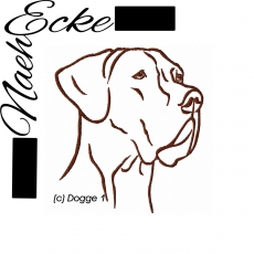 Stickdatei Dogge Nr. 1 10x10 <br />