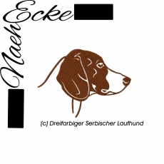 Stickdatei Dreifarbiger serbischer Laufhund 1 10x10 <br />