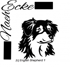 Stickdatei English Shepherd 1 10x10 <br />