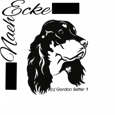 Stickdatei Gordon Setter Nr. 1 13x18 <br />