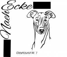 Stickdatei Greyhound Nr. 1 10x10 <br />