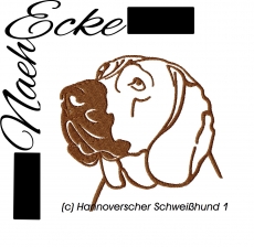 Stickdatei Hannoverscher Schweißhund 1 13x18 <br />