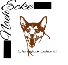 Stickdatei Norwegischer Lundehund Nr. 1 10x10 <br />