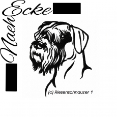 Stickdatei Riesenschnauzer Nr. 1 10x10 <br />