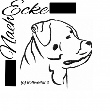 Stickdatei Rottweiler Nr. 3 10x10 <br />