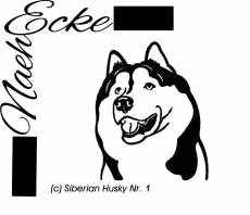 Stickdatei Siberian Husky 1 10x10 <br />