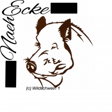 Stickdatei Wildschwein 1 13x18 <br />