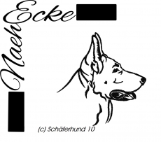 Stickdatei Schäferhund Nr. 10 10x10 <br />