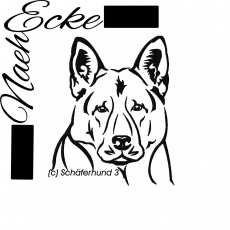 Stickdatei Schäferhund Nr. 3 10x10 <br />