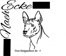 Stickdatei Thai Ridgeback 1 13x18 <br />