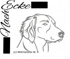 Stickdatei Weimaraner Nr. 5 13x18 <br />