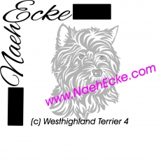 PLOTTERdatei Westhighland Terrier Nr. 4 SVG / EPS <br />