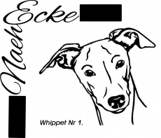 Stickdatei Whippet Nr. 1 10x10 <br />