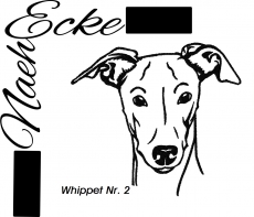 Stickdatei Whippet Nr. 2 10x10 <br />