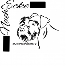 Stickdatei Zwergschnauzer Nr. 2 13x18 <br />