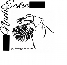 Stickdatei Zwergschnauzer Nr. 1 13x18 <br />