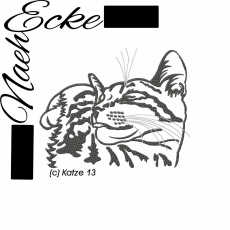 Stickdatei Katze 13 13x18 <br />