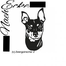 Stickdatei Zwergpinscher Nr. 2 10x10 <br />