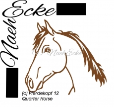 PLOTTERdatei Pferdekopf Nr. 12 Quarter Horse  SVG / EPS <br />