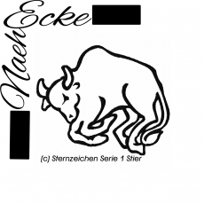 Stickdatei Sternzeichen Serie 1 Stier 13x18