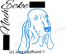 PLOTTERdatei Jura Laufhund / Bruno du Jura SVG / EPS