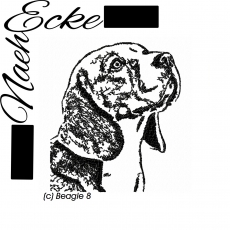 Stickdatei Beagle 8 13x18 Scrib-Art