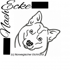 Stickdatei Norwegischer Elchhund 10x10