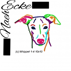 Stickdatei Whippet Nr. 1-4 10x10