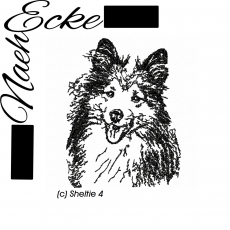 Stickdatei Sheltie 4 Scrib-Art 13x18