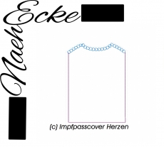 Stickdatei ITH Impfpasscover universell Herzen BLANKO