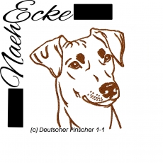 Stickdatei Deutscher Pinscher Nr. 1-1 10x10