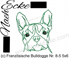 Stickdatei Französische Bulldogge Nr. 8-5 5x6