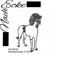 Stickdatei kleiner Münsterländer Nr. 5 13x18